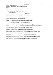 English Worksheet: wh-words: when what how why how many how often....