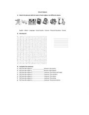 English Worksheet: School 