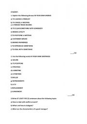 English Worksheet: Business vocabulary 2 