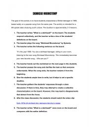 English Worksheet: Skinhead Moonstomp