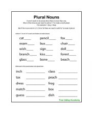 English Worksheet: Plural nouns