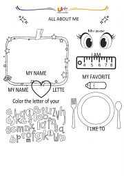 English Worksheet: All about me