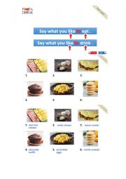 English Worksheet: Food and drink