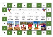 Country Landmark Food Boardgame