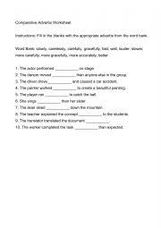 Comparative Adverbs Worksheet