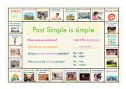 English Worksheet: Past Simple Board Game