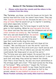 English Worksheet:  Fable Story Exercise