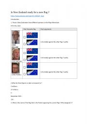 English Worksheet: Is New Zealand ready for a new flag? 