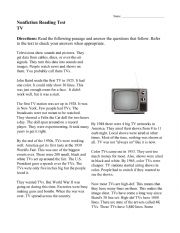 Nonfiction Reading Test TV