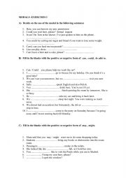 English Worksheet: modals revision