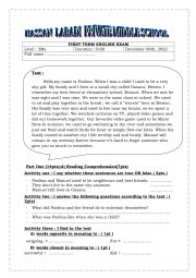 English Worksheet: test