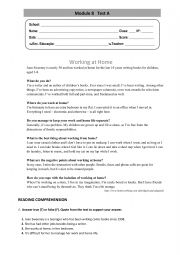 English Worksheet: The world of work