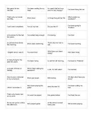 English Worksheet: PRESENT PERFECT DOMINO