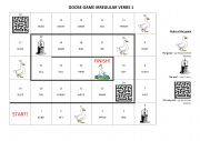 English Worksheet: GOOSE GAME IRREGULAR VERBS 1