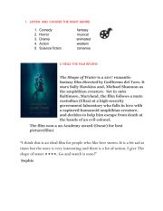 English Worksheet: Films Review