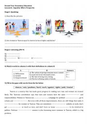 English worksheet: Lesson16: Equality Offers Prosperity