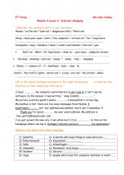 English Worksheet: Internet Shopping