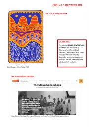 English worksheet: STOLEN GENERATIONS