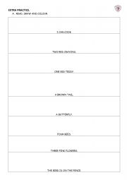 English Worksheet: READ AND COLOUR- BRIGHT IDEAS STARTER