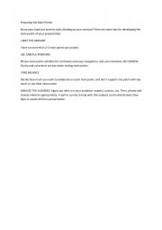 English Worksheet: Public Speaking Tips