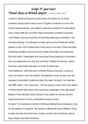 English Worksheet: third year listening test