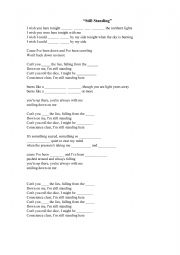 The Rasmus - Still Standing song worksheet