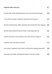 English Worksheet: Tind dictaion Inspector Lime