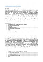 English Worksheet: Fill in the Gap activity based on Youtube short clip