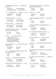 English Worksheet: Test B1 Ingls