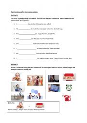 English Worksheet: past continuous