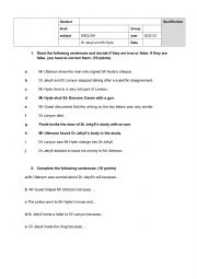 English Worksheet: Dr Jekyll and Mr Hyde (Oxford Reader)