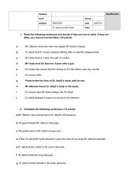 English Worksheet: Dr Jekyll and Mr Hyde (Oxford reader)