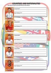 English Worksheet: Countries and Nationalities