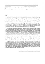 English Worksheet: END TERM 2 TEST 3RD FORM