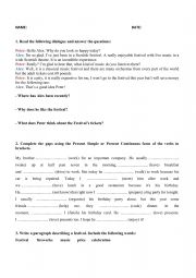 English Worksheet: Exam b2