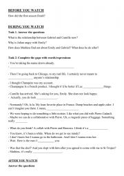 English Worksheet: Emily in Paris Season 2 Episode 1 tasks