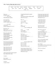 English Worksheet: Song What does the fox say