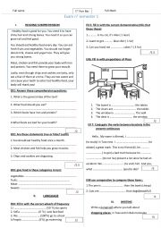 English Worksheet: exam for beginners
