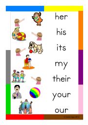 Possessive Adjectives Poster