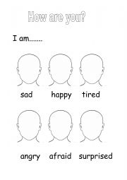 English Worksheet: draw your feelings