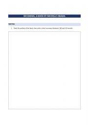 English Worksheet: Michelle Obama Become