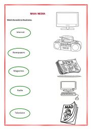 English Worksheet: Mass Media