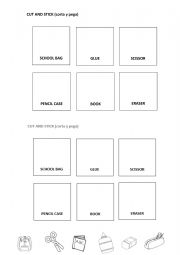 English Worksheet: SCHOOL OBJECTS