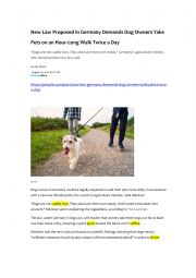 Article Analysis - Dog Walking Law