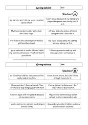 English Worksheet: Second conditional - Giving Advice