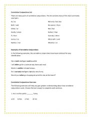 English Worksheet: Correlative Conjunctions 