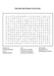 English Worksheet: National festivities - Chile