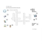 English Worksheet: TECNOLOGY CROSSWORD