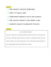 English Worksheet: Genitive saxon