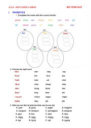 English Worksheet: Quiz Phonic